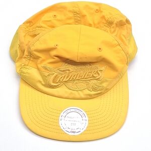 Mitchell & Ness Cavaliers Nostalgia NBA Yellow Camp Hat Adjustable Snapback.